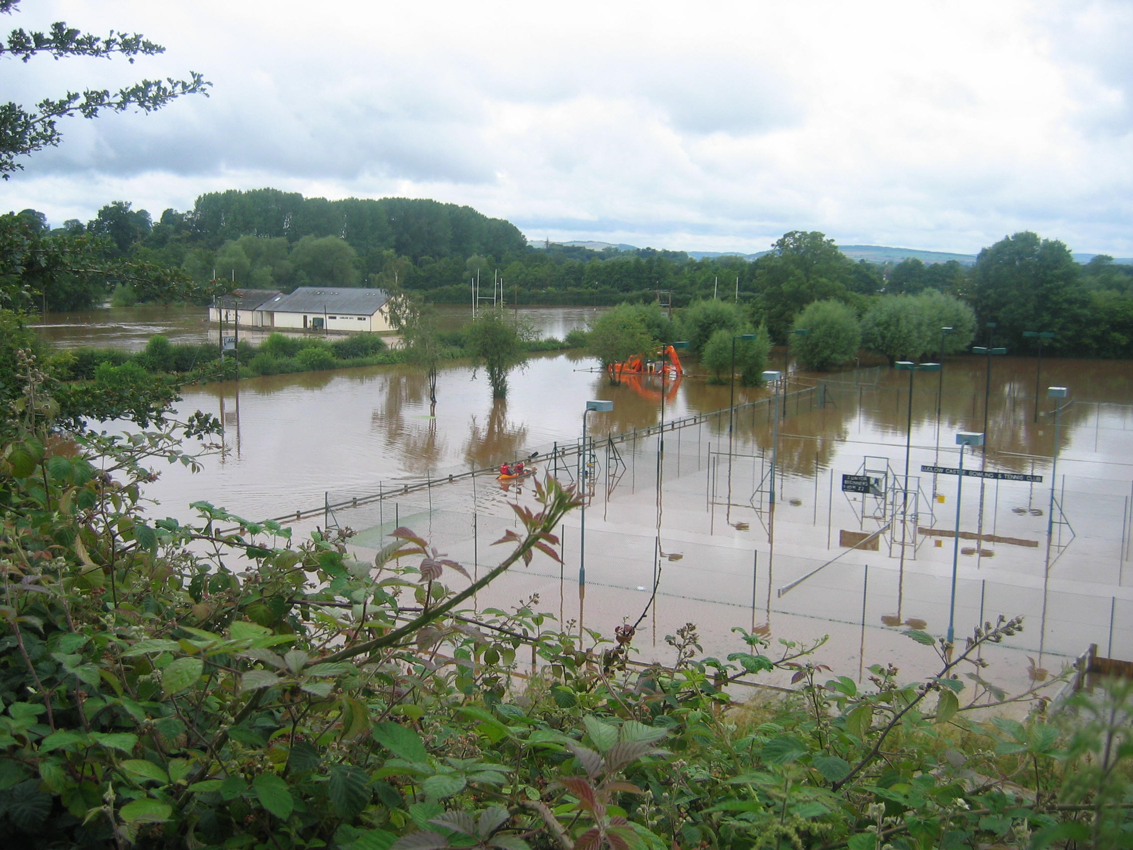 flooding in Ludlow - Linney recreation ground Feb 2014